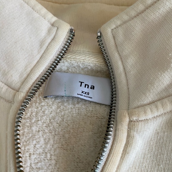 TNA Beige Quarter-Zip (Size: XXS) - Picture 3 of 6